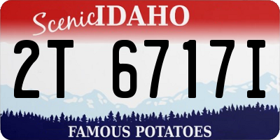 ID license plate 2T6717I