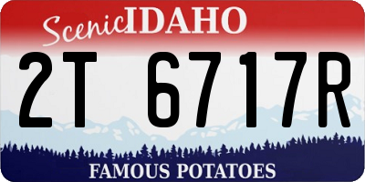 ID license plate 2T6717R