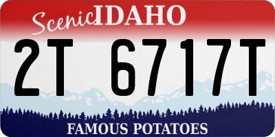 ID license plate 2T6717T