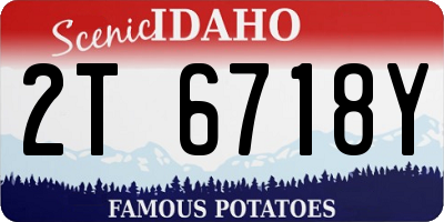 ID license plate 2T6718Y
