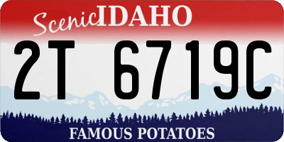 ID license plate 2T6719C
