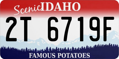 ID license plate 2T6719F