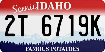 ID license plate 2T6719K