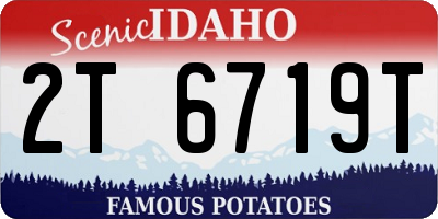 ID license plate 2T6719T