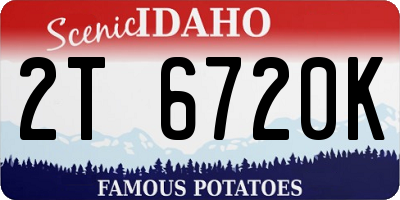 ID license plate 2T6720K