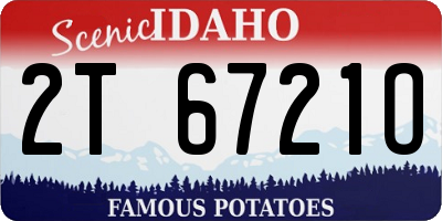 ID license plate 2T6721O