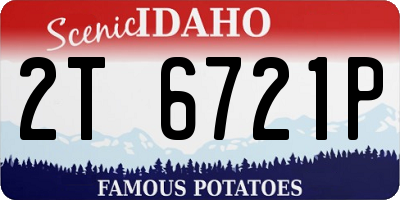 ID license plate 2T6721P
