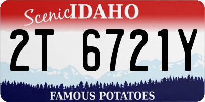 ID license plate 2T6721Y