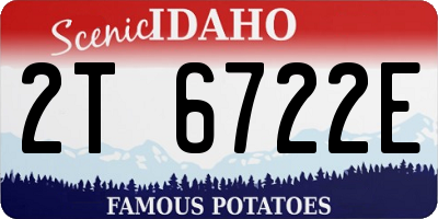 ID license plate 2T6722E