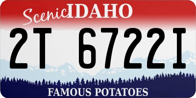 ID license plate 2T6722I