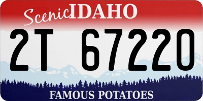 ID license plate 2T6722O