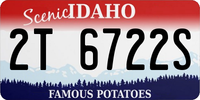 ID license plate 2T6722S