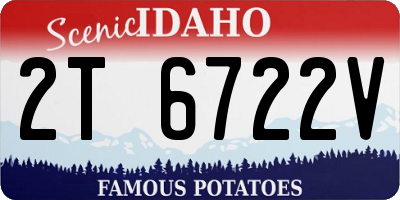 ID license plate 2T6722V