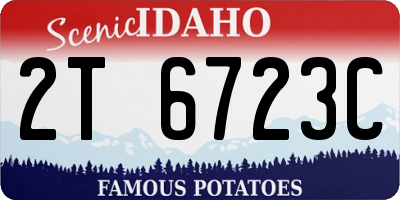 ID license plate 2T6723C