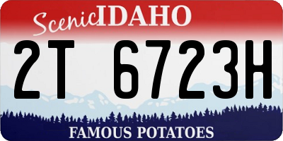 ID license plate 2T6723H