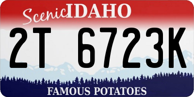 ID license plate 2T6723K
