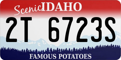 ID license plate 2T6723S