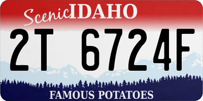 ID license plate 2T6724F