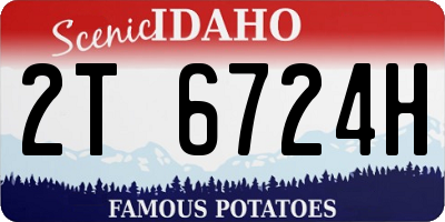 ID license plate 2T6724H