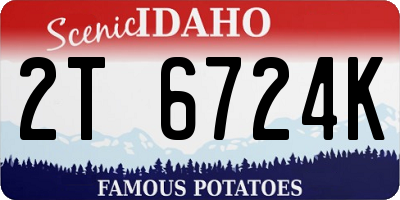 ID license plate 2T6724K