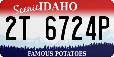 ID license plate 2T6724P
