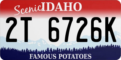 ID license plate 2T6726K