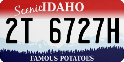 ID license plate 2T6727H