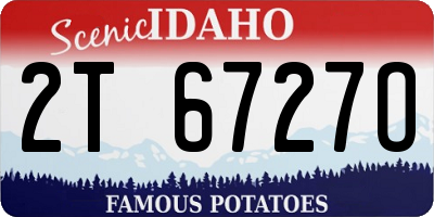 ID license plate 2T6727O