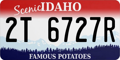 ID license plate 2T6727R