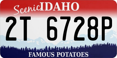 ID license plate 2T6728P