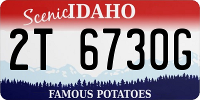 ID license plate 2T6730G