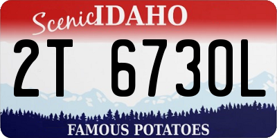 ID license plate 2T6730L