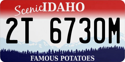 ID license plate 2T6730M