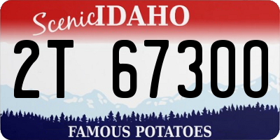 ID license plate 2T6730O