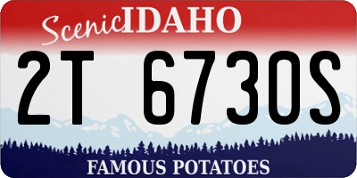 ID license plate 2T6730S
