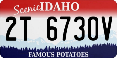 ID license plate 2T6730V