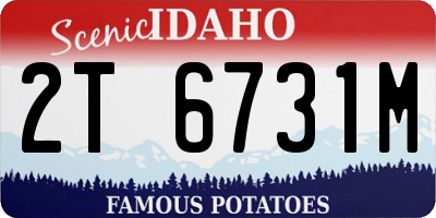 ID license plate 2T6731M