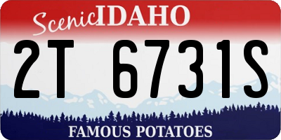 ID license plate 2T6731S