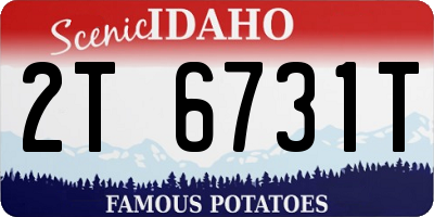 ID license plate 2T6731T