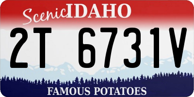 ID license plate 2T6731V
