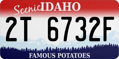 ID license plate 2T6732F