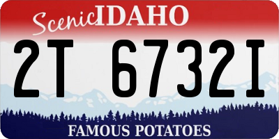 ID license plate 2T6732I