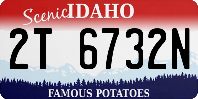 ID license plate 2T6732N