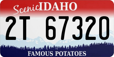 ID license plate 2T6732O