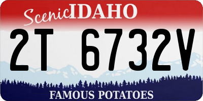 ID license plate 2T6732V