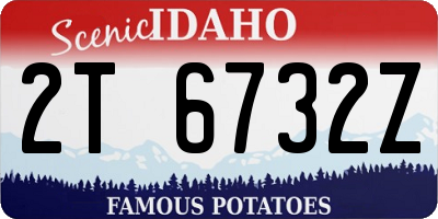 ID license plate 2T6732Z