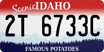 ID license plate 2T6733C