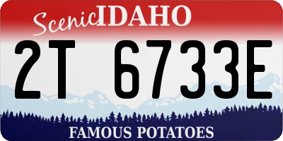 ID license plate 2T6733E