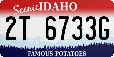 ID license plate 2T6733G