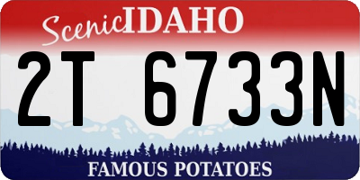 ID license plate 2T6733N